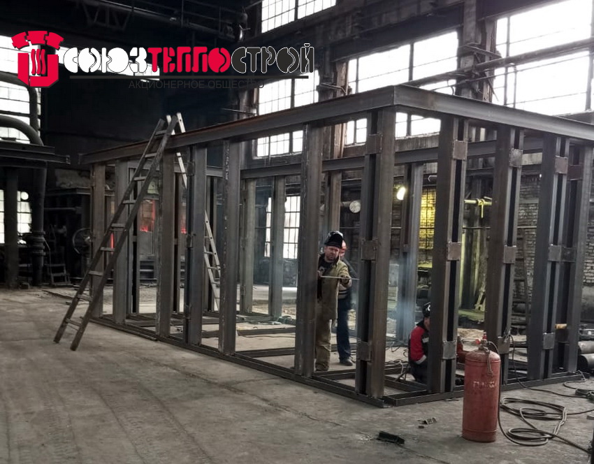 Демонтаж существующей печи и изготовление металлокаркаса новой двухкамерной нагревательной печи Капитальный ремонт двухкамерной нагревательной печи кузнечного производства